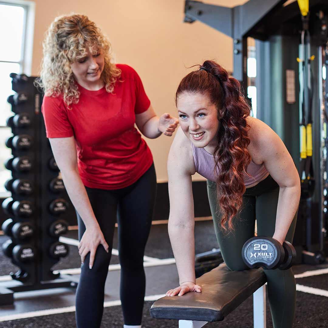 Personal Trainer and client