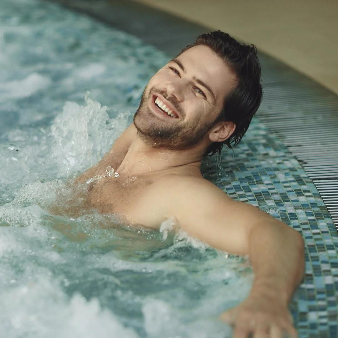 man in spa