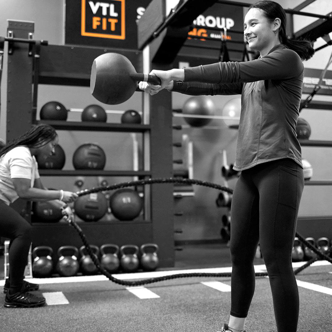 women inside a VTL: FIT class